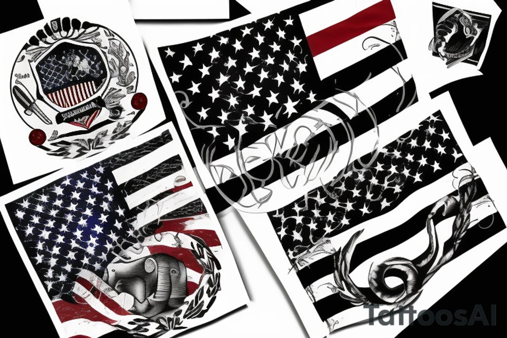 Kentucky with American flag tattoo idea