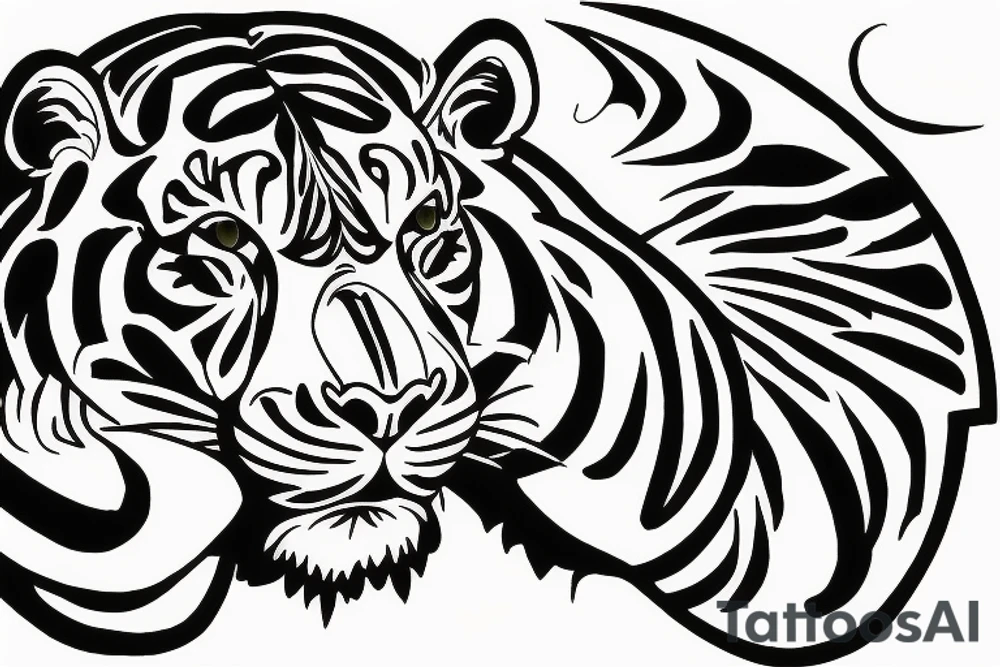 Symmetric Tiger tattoo idea