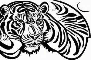Symmetric Tiger tattoo idea