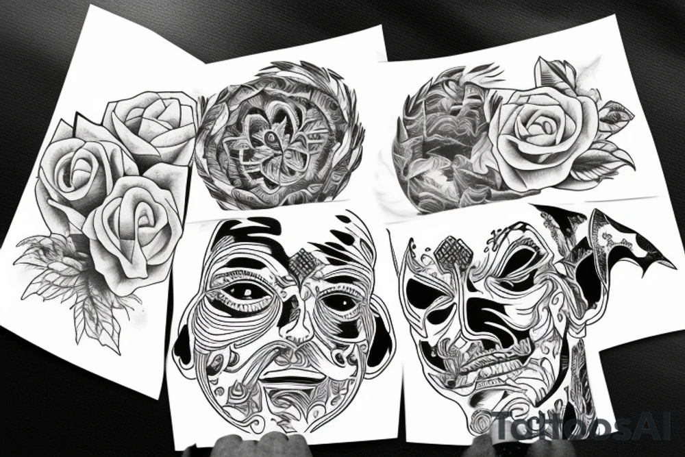 man looking to the left tattoo idea