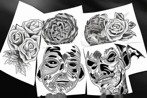 man looking to the left tattoo idea