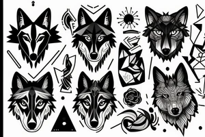 A wolf tattoo idea