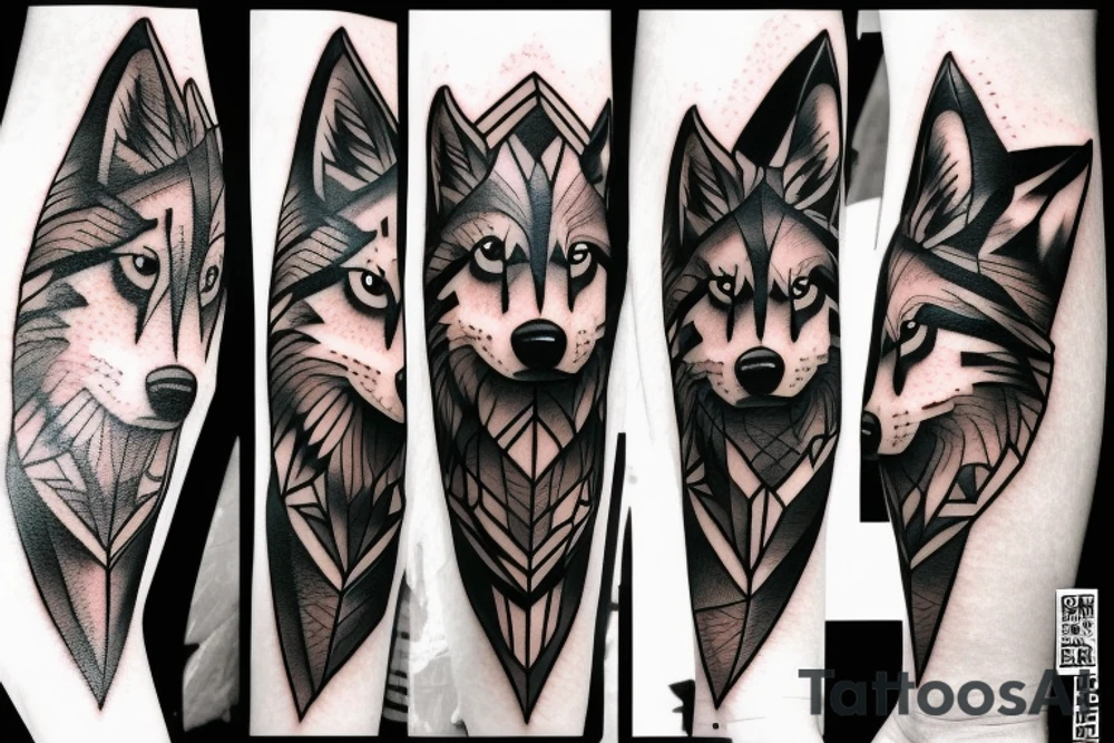 A wolf tattoo idea
