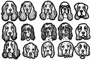 top of the head of dog cocker spaniel tattoo idea