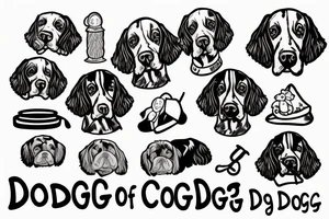 top of the head of dog cocker spaniel tattoo idea