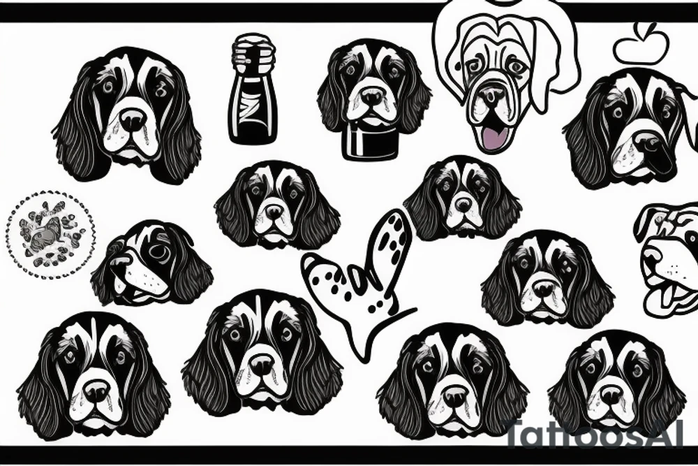 dog cocker spaniel tattoo idea