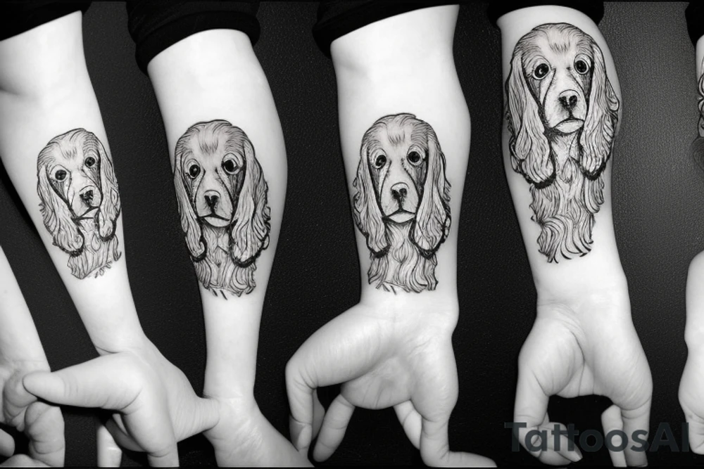 dog cocker spaniel tattoo idea