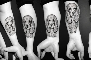 dog cocker spaniel tattoo idea