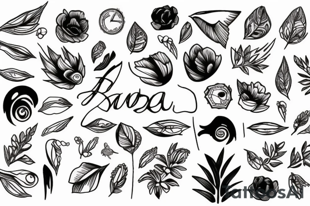 A baby and a reed tattoo idea