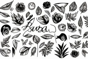 A baby and a reed tattoo idea