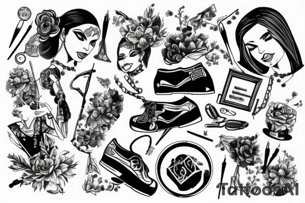 Bus on dance festival tattoo idea