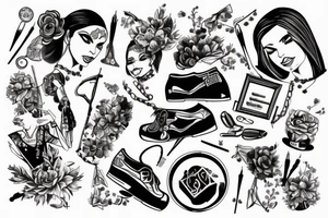 Bus on dance festival tattoo idea