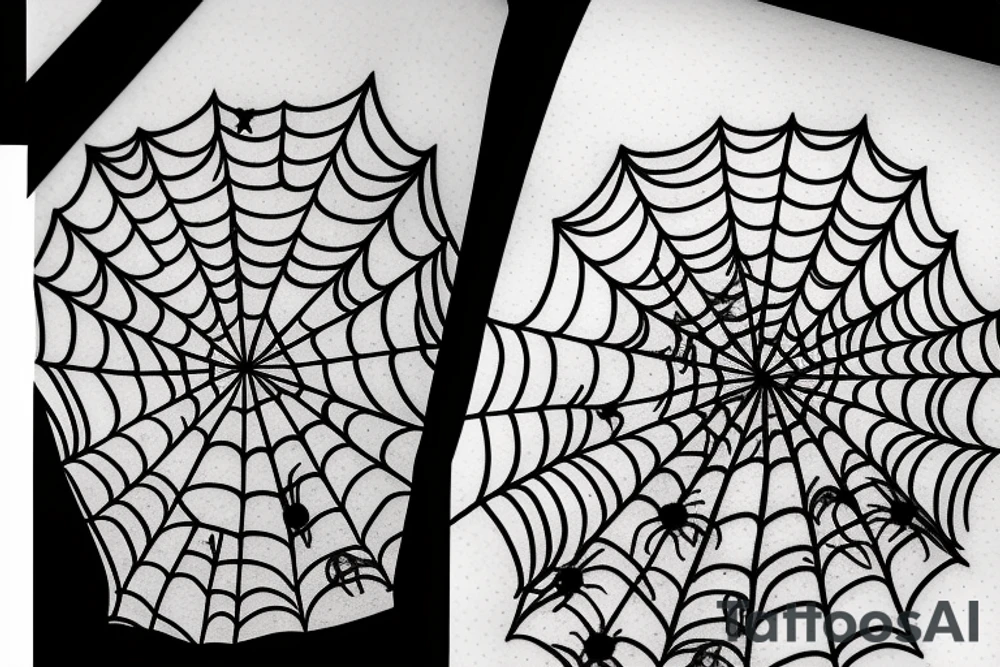 Spider web with stars tattoo idea