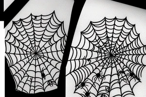 Spider web with stars tattoo idea