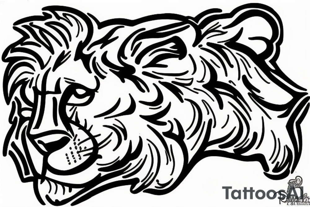 3 baby lion sculptures tattoo idea