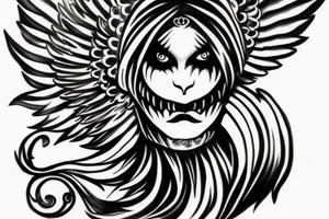 Eye ,angel,demon , wings tattoo idea