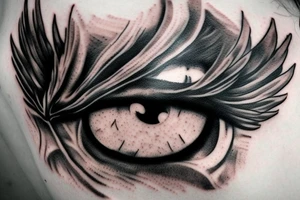 Eye ,angel,demon , wings tattoo idea