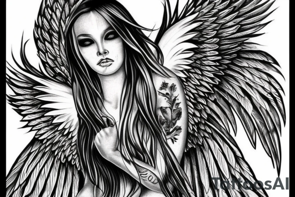 Spritual angel tattoo idea