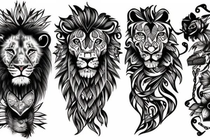 baby lion tattoo idea