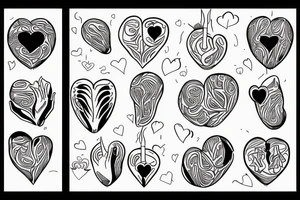 An anatomic heart with a candle inside, that is protected by two hands tattoo idea