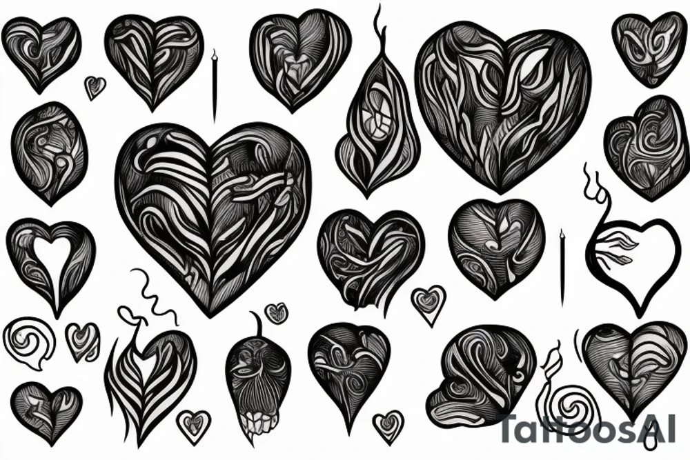 An anatomic heart with a candle inside, that is protected by two hands tattoo idea