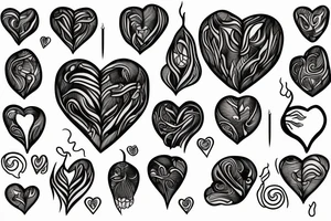 An anatomic heart with a candle inside, that is protected by two hands tattoo idea