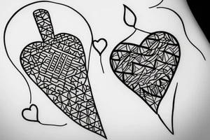 A heart with a candle inside, that is protected by two hands tattoo idea