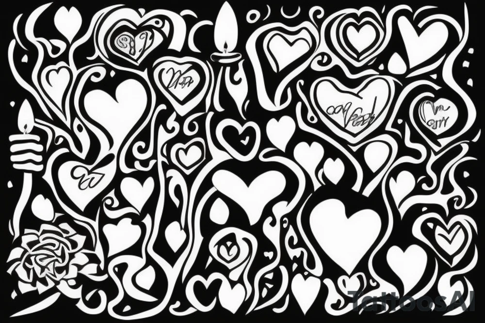 A heart with a candle inside, that is protected by two hands tattoo idea
