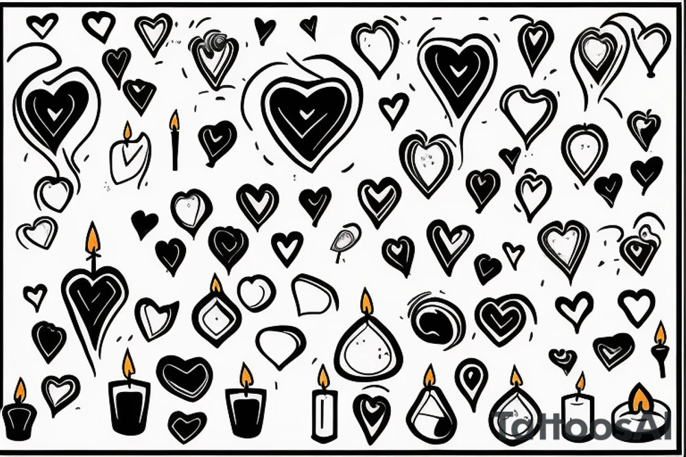 A heart with a candle inside, that is protected by two hands tattoo idea