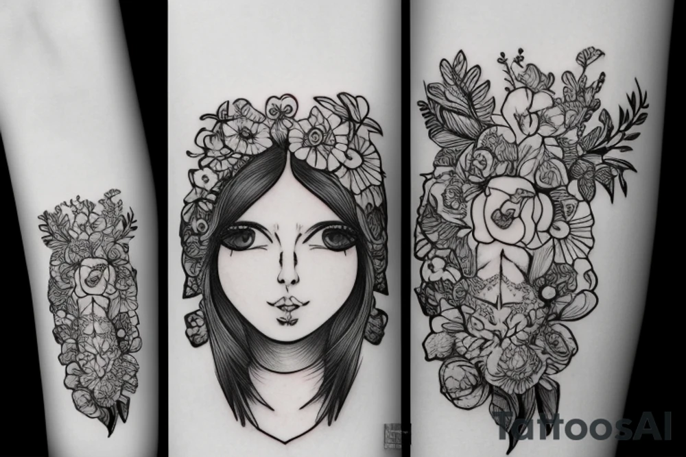 Женщина с крыльями прикрывает детей tattoo idea