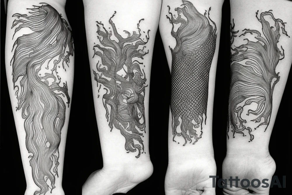 centipede with long and sharp legs tattoo idea