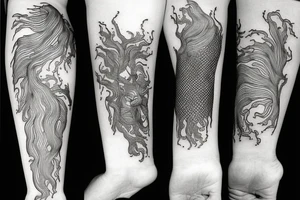 centipede with long and sharp legs tattoo idea