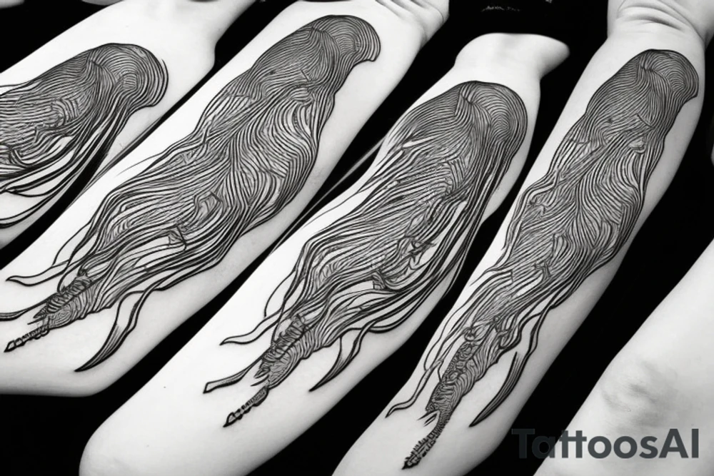 centipede with long and sharp legs tattoo idea