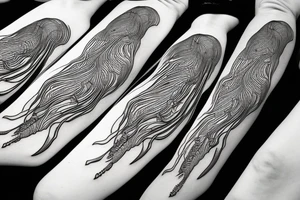 centipede with long and sharp legs tattoo idea