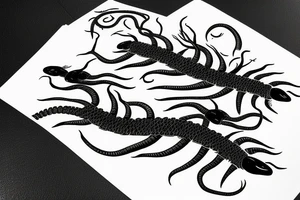 centipede with long and sharp legs tattoo idea