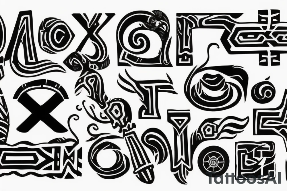 Letter X tattoo idea