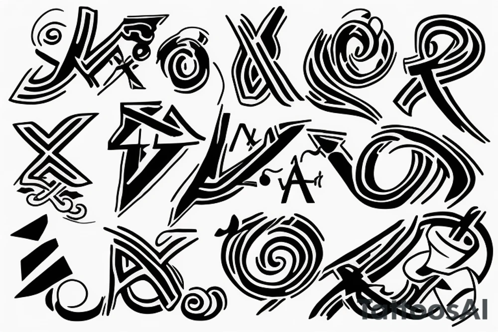 The letter X representing a poem tattoo idea