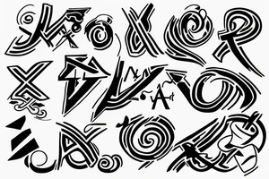 The letter X representing a poem tattoo idea