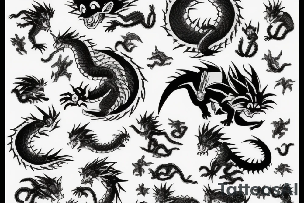 cancer zodiac, dragon ball tattoo idea