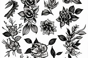 flower vine tattoo idea