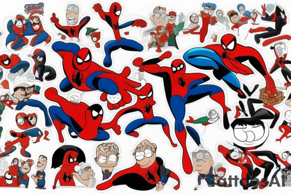 Peter griffin spiderman tattoo idea
