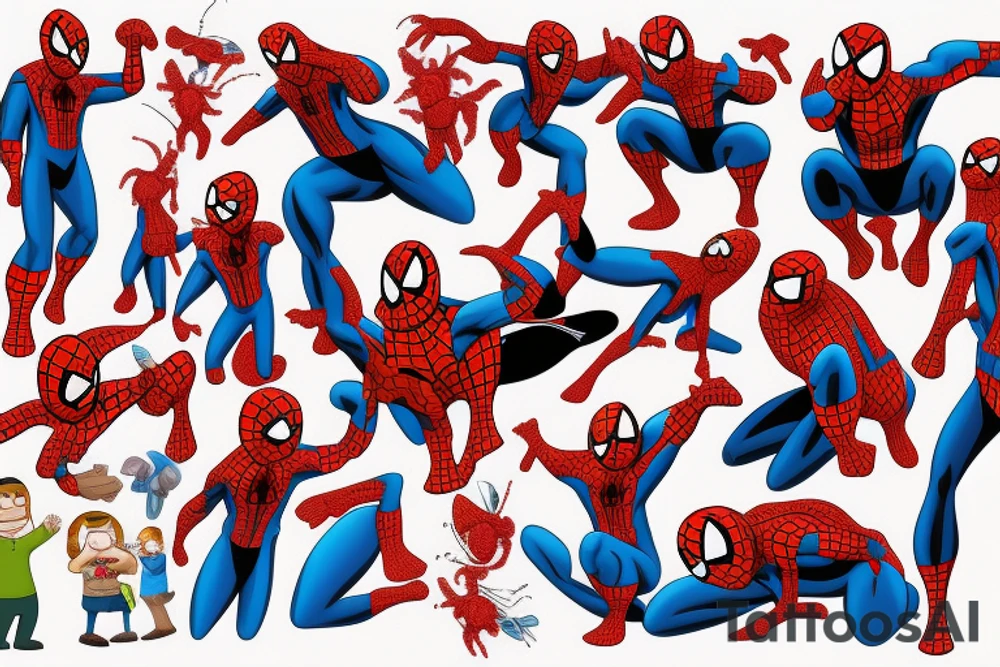 Family guy spiderman tattoo idea