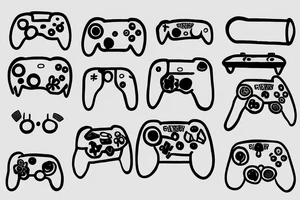 Console controller with daisy tattoo idea
