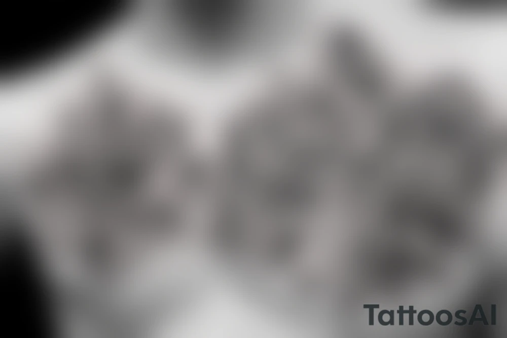 Aster flower, lily of the valley flower, gladiolus flower, delphinium flower, water lily flower Bouquet tattoo idea