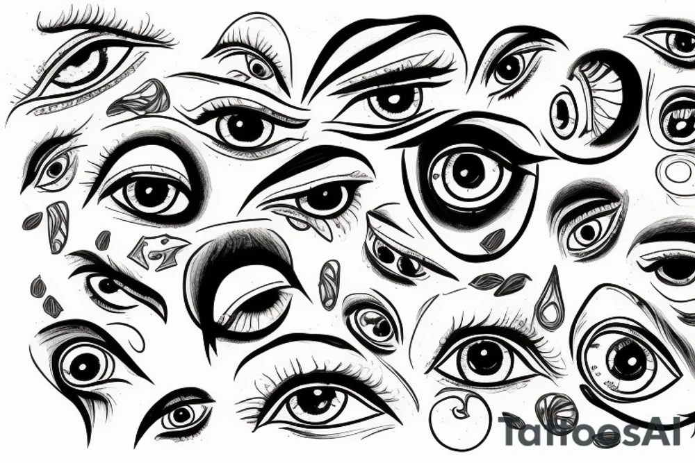 eyeball rotting tattoo idea