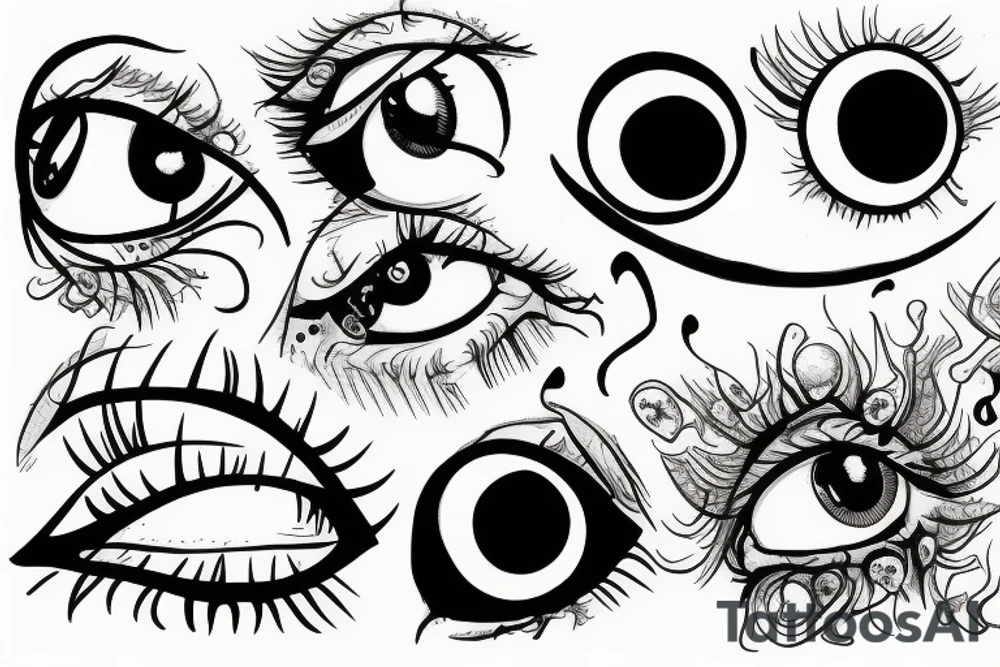 gross eyeball tattoo idea