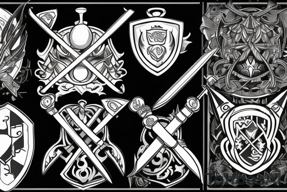My Mirror, Sword, and Shield tattoo idea