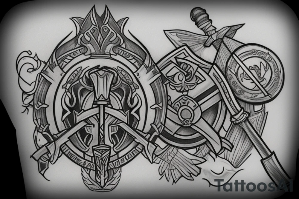 My Mirror, Sword, and Shield tattoo idea