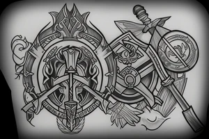 My Mirror, Sword, and Shield tattoo idea