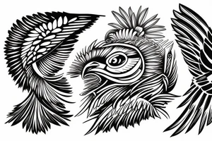 Polynesian eagle tattoo idea